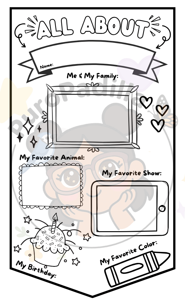 All About Me Printables