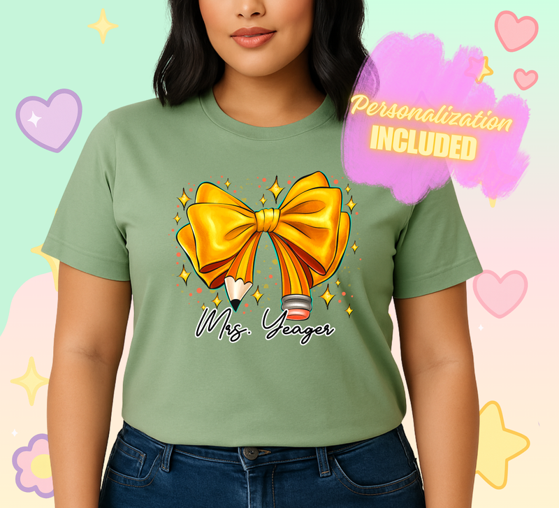 Personalized Pencil Bow Design