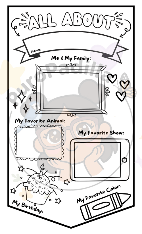 All About Me Printables